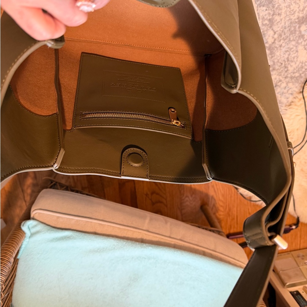 Maison Pourchet Sevigne large hobo khaki - Picture 11 of 16
